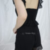 Elaine Chiffon Top & Short Set (Black)