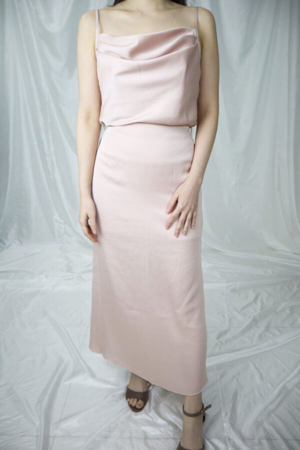 Madeline Silk Top & Skirt Set (Pink)